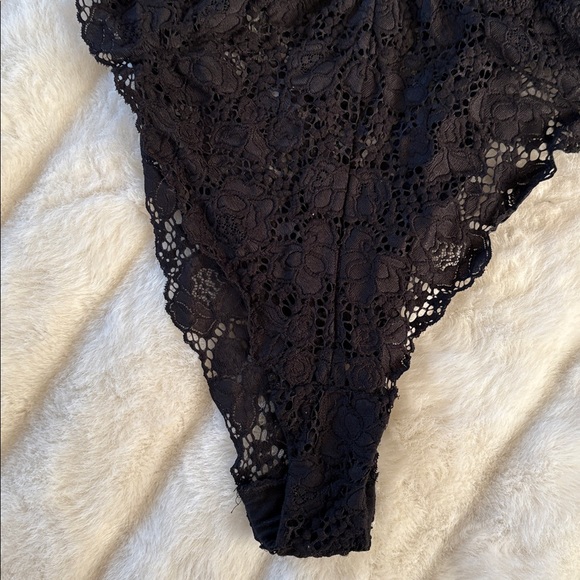 Victoria secret used worn Black Lace Teddy Bodysuit - Picture 3 of 7